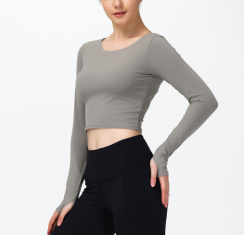 6 pcs Slim Navel Long Sleeve T Shirt 3 Colors